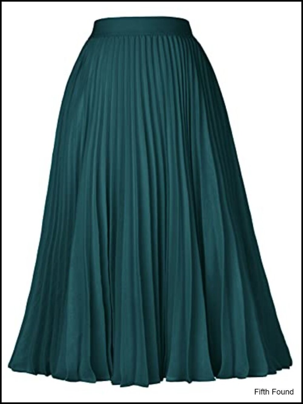 Pleated Midi Skirt High Waist A-Line Flared Chiffon Swing Skirt